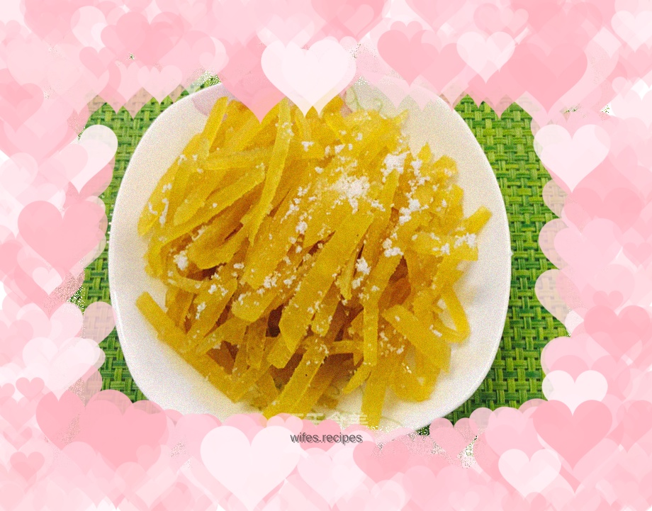 Candied grapefruit peel candy