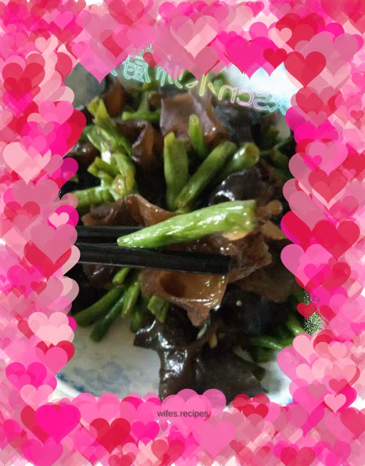 Garlic~Long beans and fungus