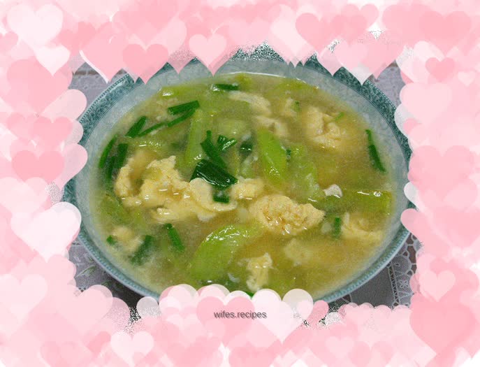 Luffa and egg drop soup