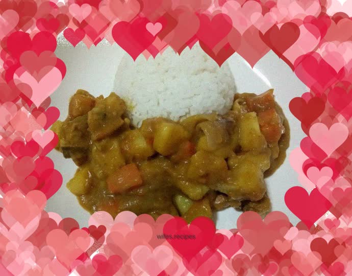 Curry chicken rice bowl