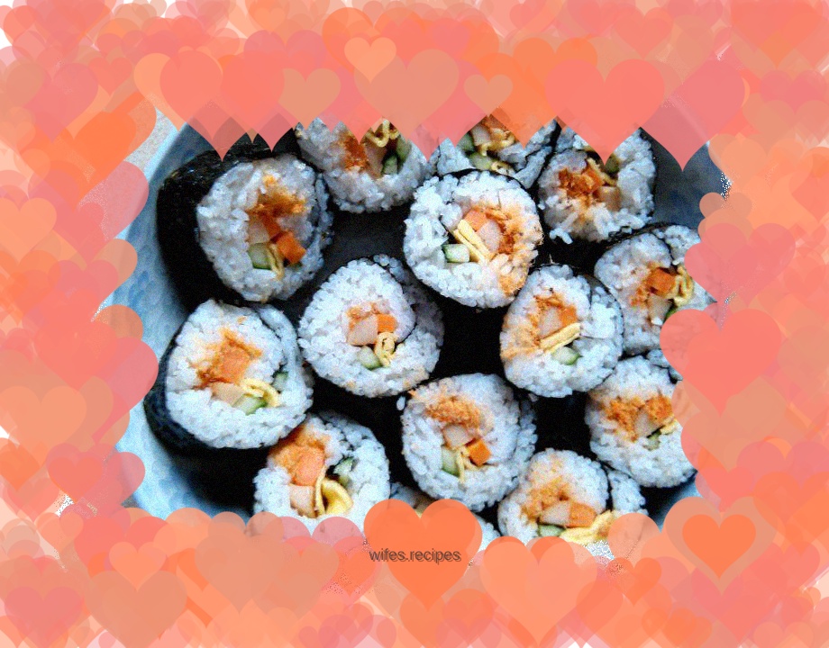 Summer refreshing appetizer of sushi