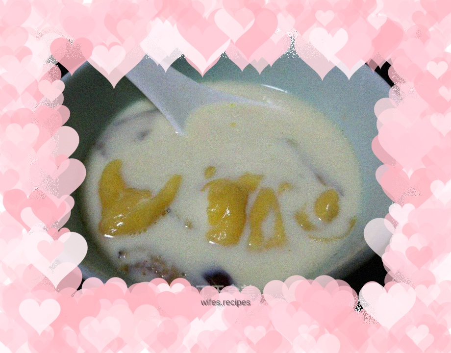 Fish maw stewed in milk