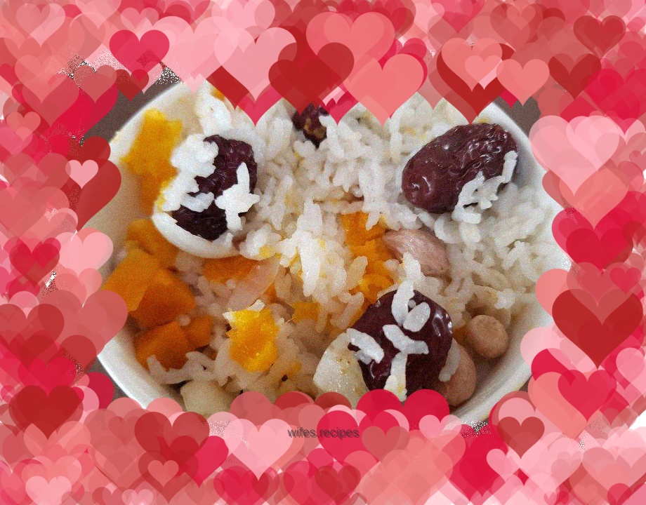 Braised rice with red dates and lilies