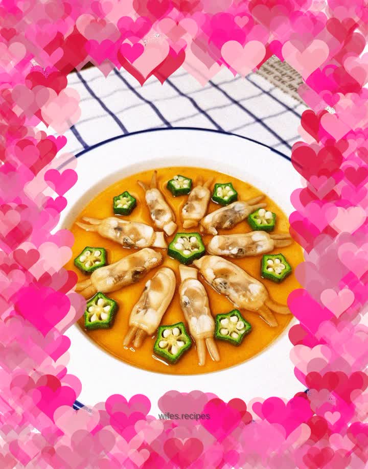 Steamed razor clam egg