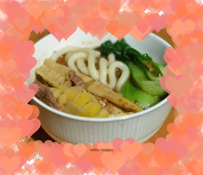 Braised Beef Noodles with Spring Bamboo Shoots