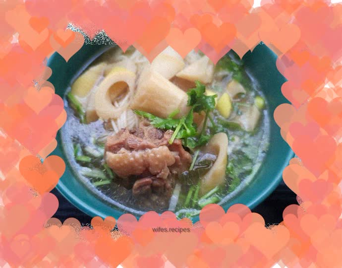 Thunder Bamboo Shoots and Chicken Noodle Soup