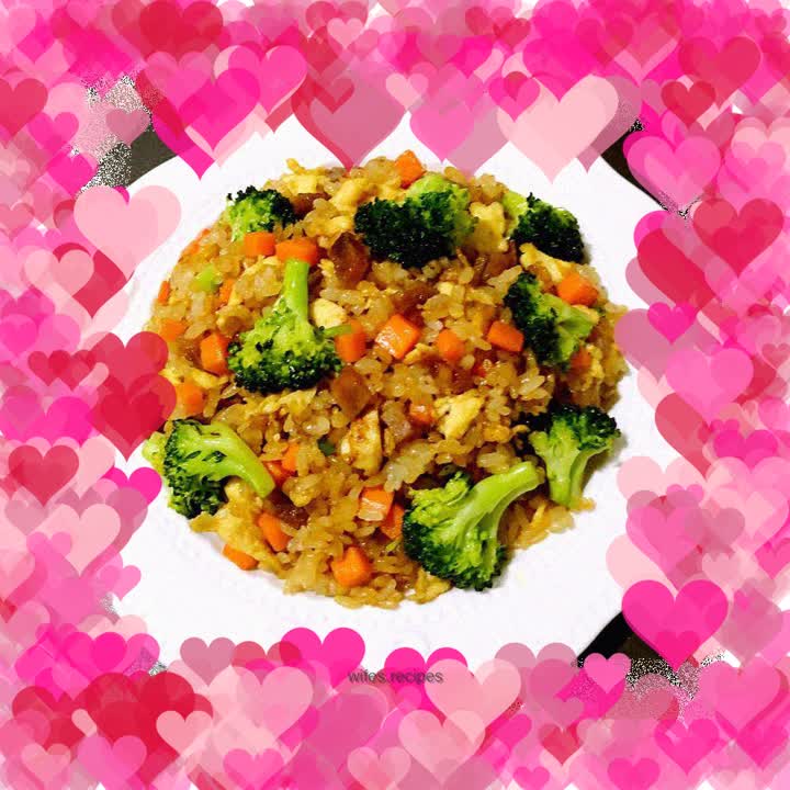 Three-color egg fried rice