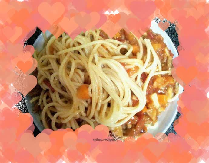 Homemade Tomato Bolognese Pasta