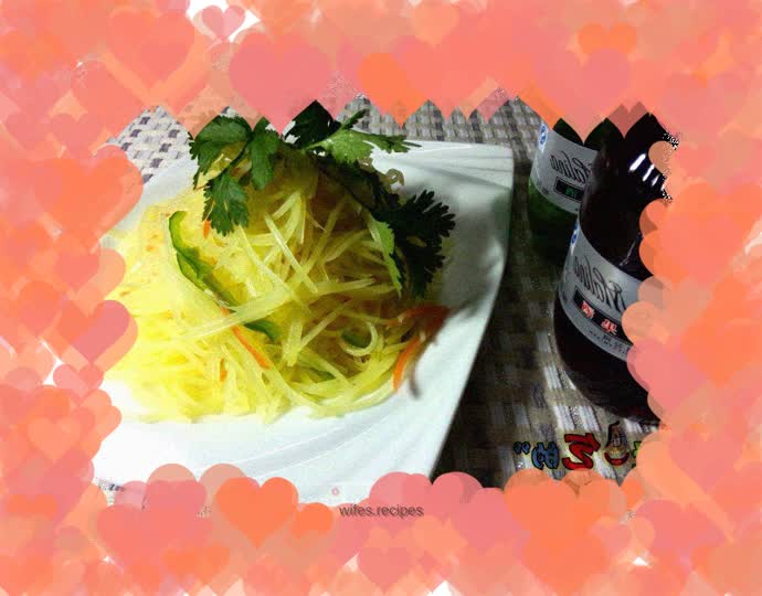 Sweet and Sour Potato Shreds