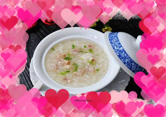 Fish maw lean meat porridge