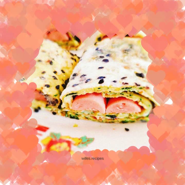 Sausage vegetable egg roll