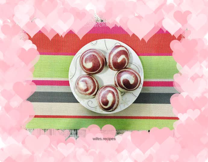 【Northeast】Two-color red bean paste buns