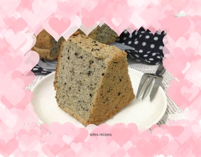 Brown sugar and black sesame chiffon - healthy chiffon