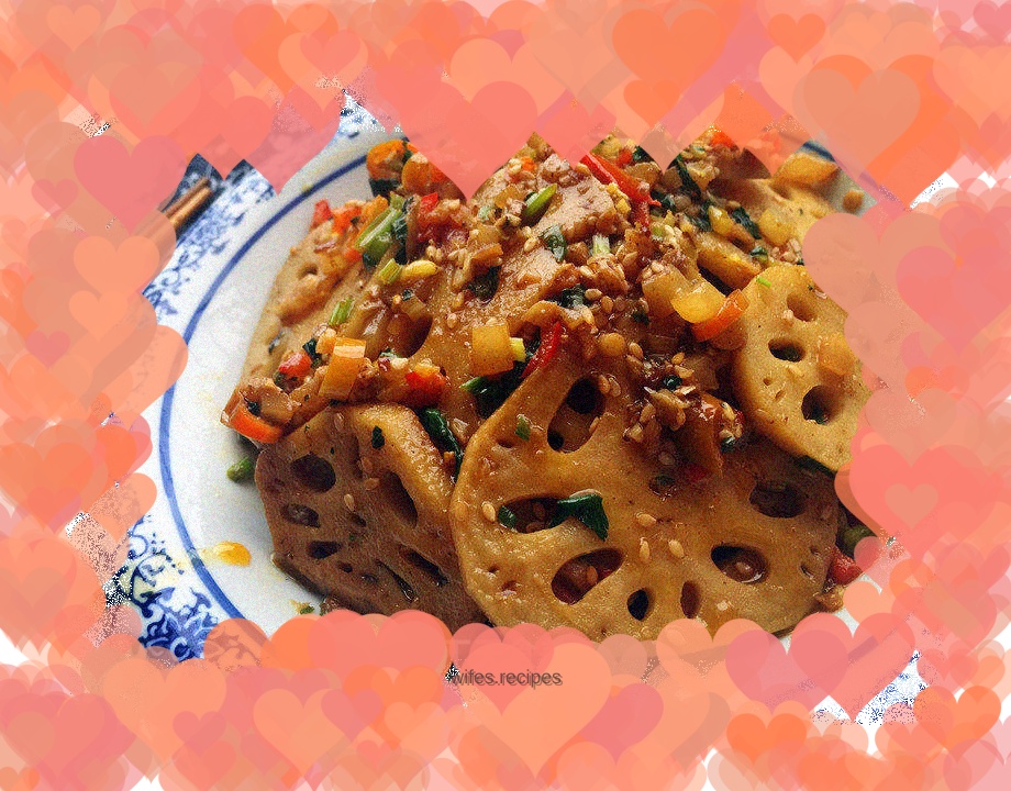 Pan-fried lotus root slices