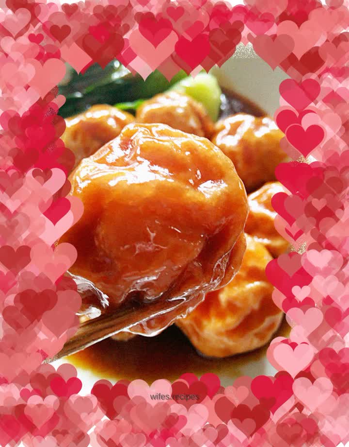 Gluten stuffed with meat and oil