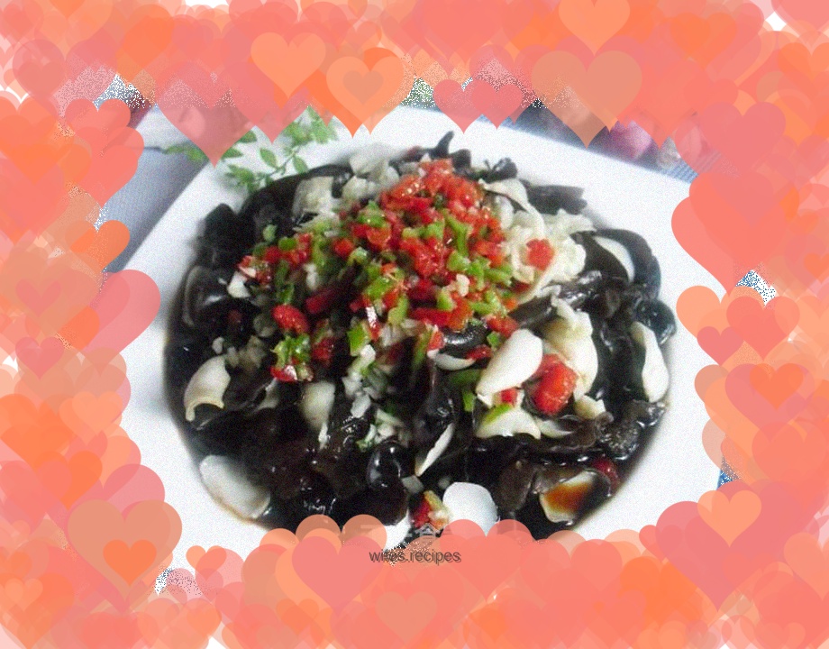 Lily mixed with black fungus