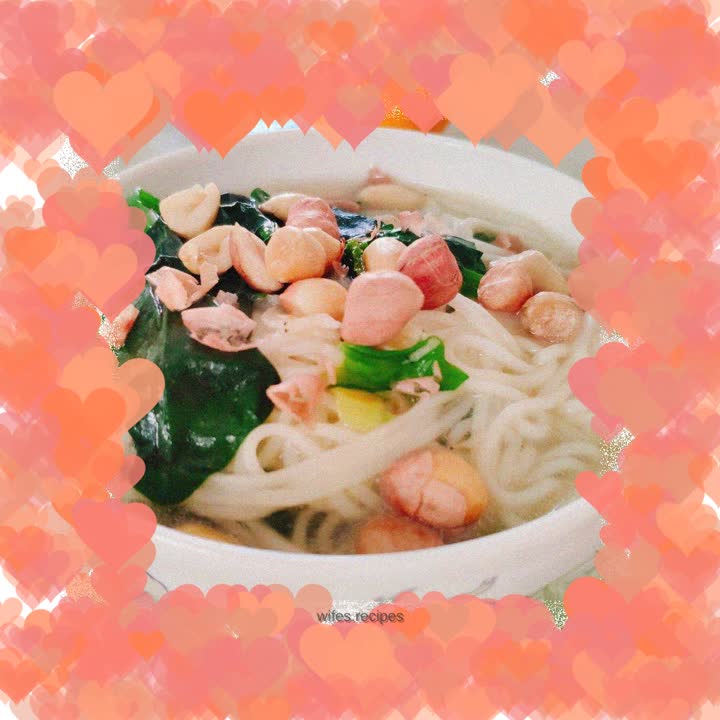 Peanut Spinach Noodles