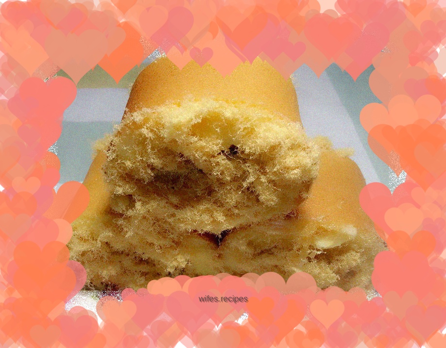 Meat floss cake roll