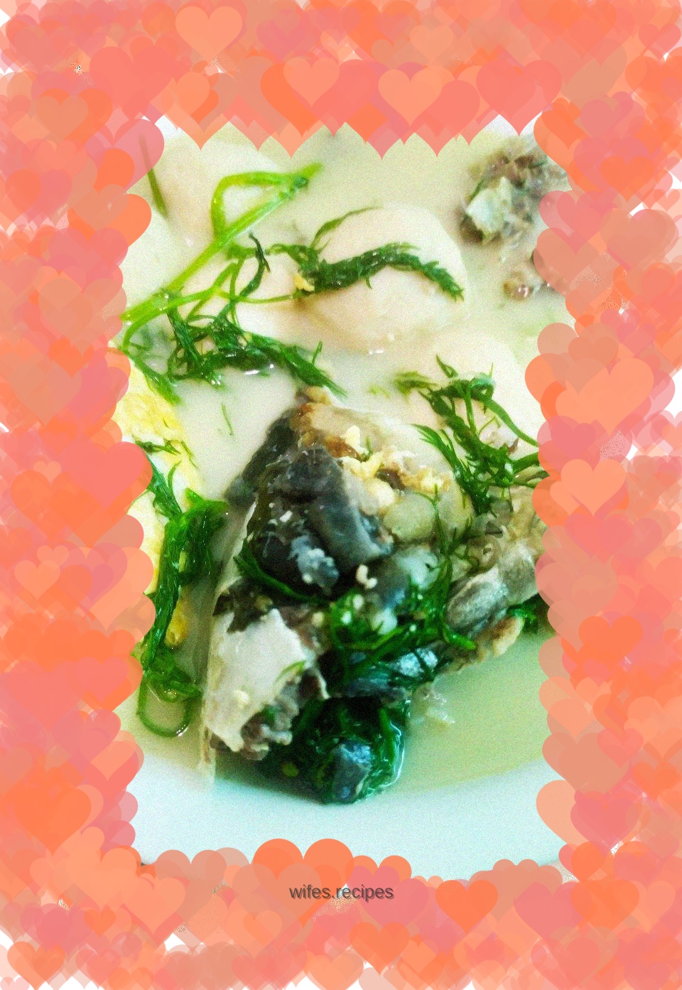 Assorted fish head soup