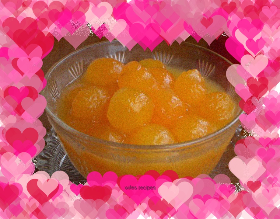 Orange flavored winter melon balls
