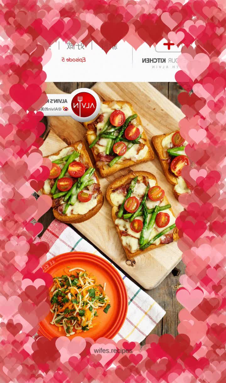 Toast pizza and carrot salad