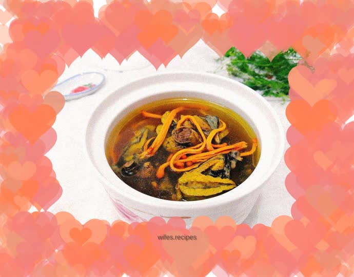 Cordyceps flower black chicken soup