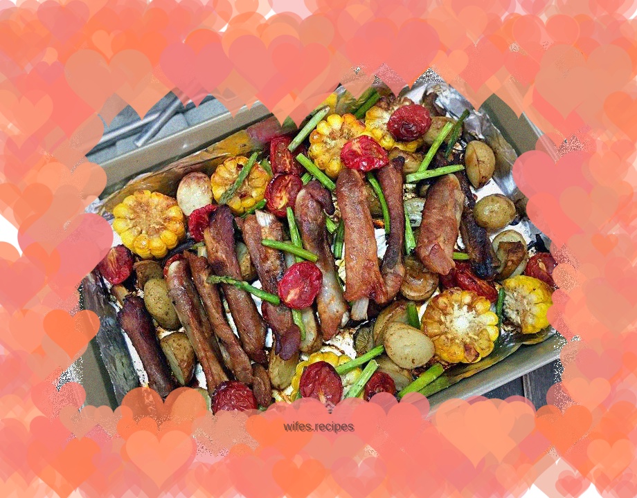 Grilled Pork Ribs with Mixed Vegetables