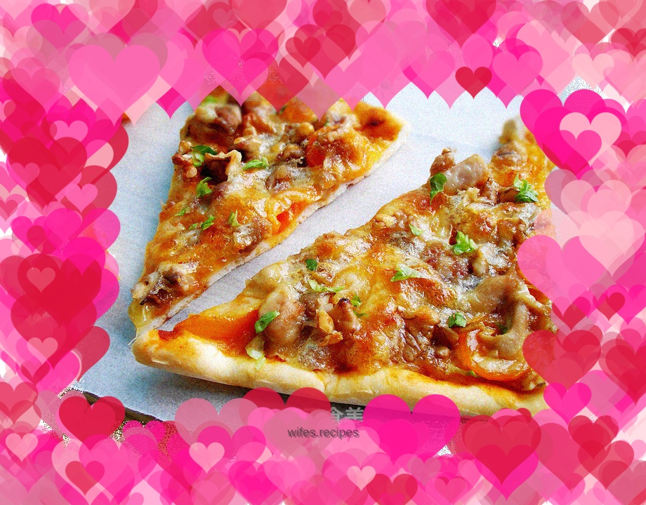 BBQ Chicken Walnut Pizza