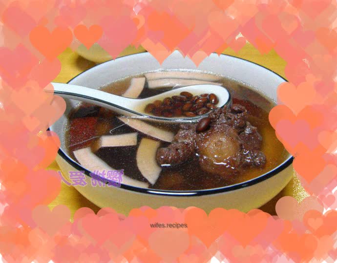 Ox Tail Stewed with Coconut and Black Bean Soup