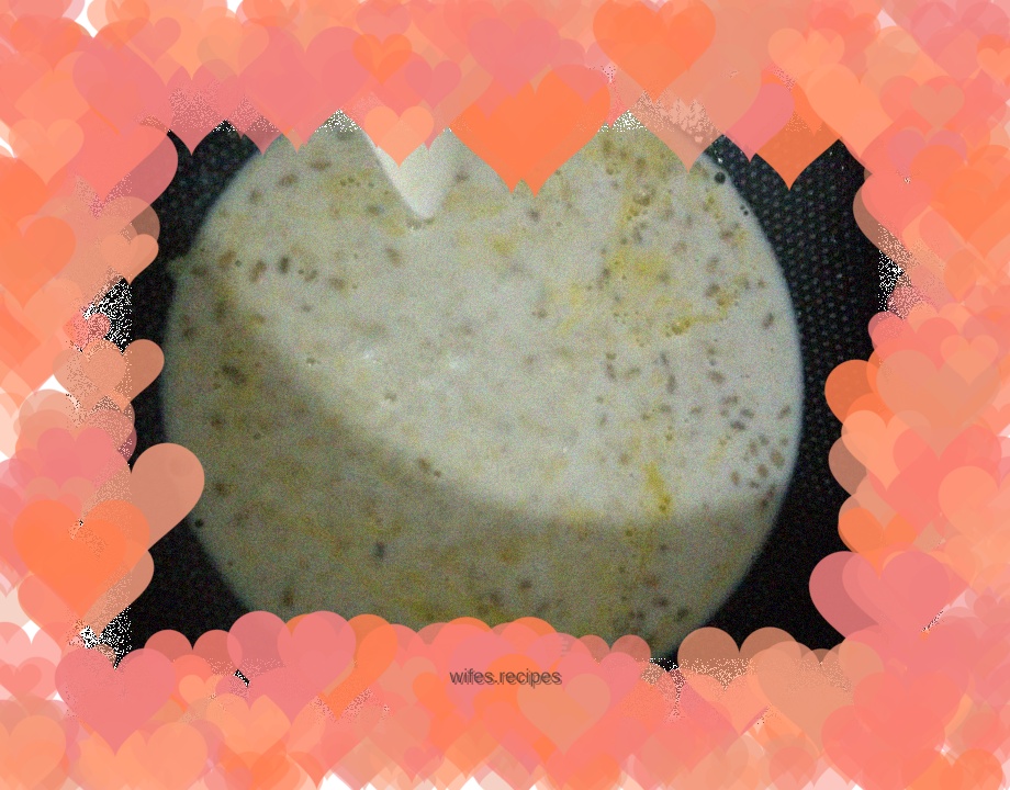 Milk oatmeal and egg porridge