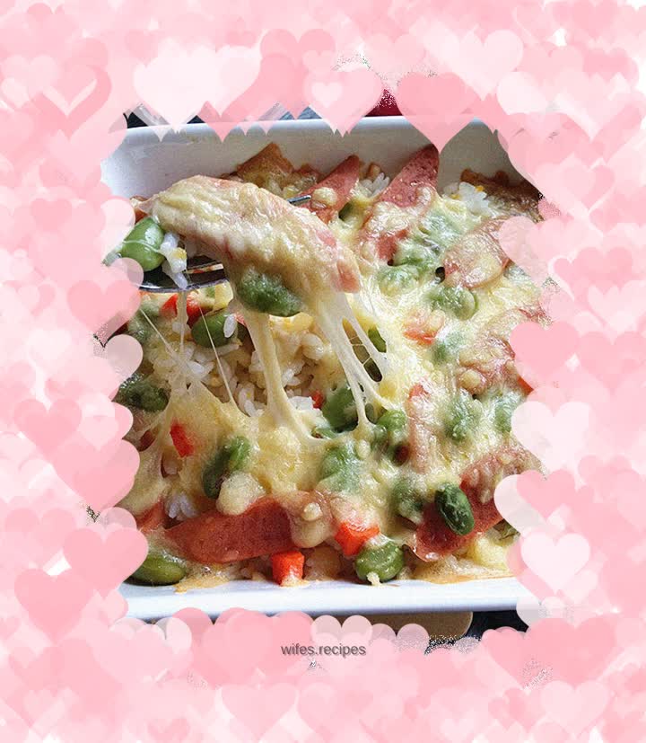 Ham and Cheese Baked Rice