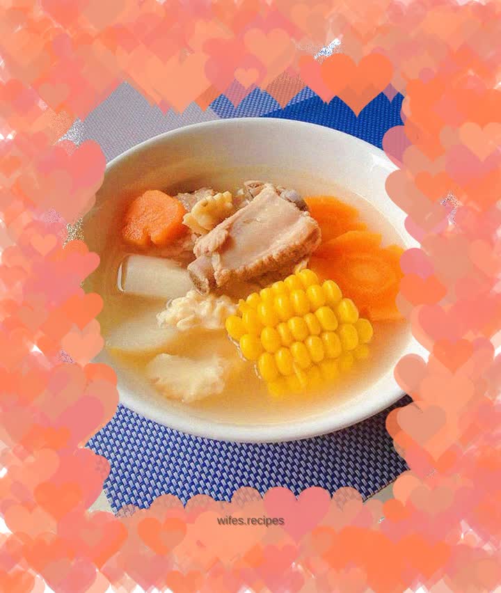 Yam, Corn and Pork Ribs Soup