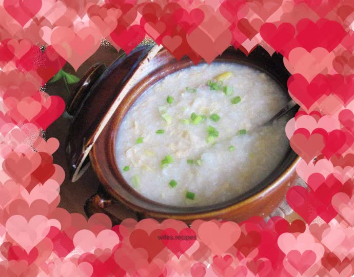 Bean curd and ginkgo lean meat porridge