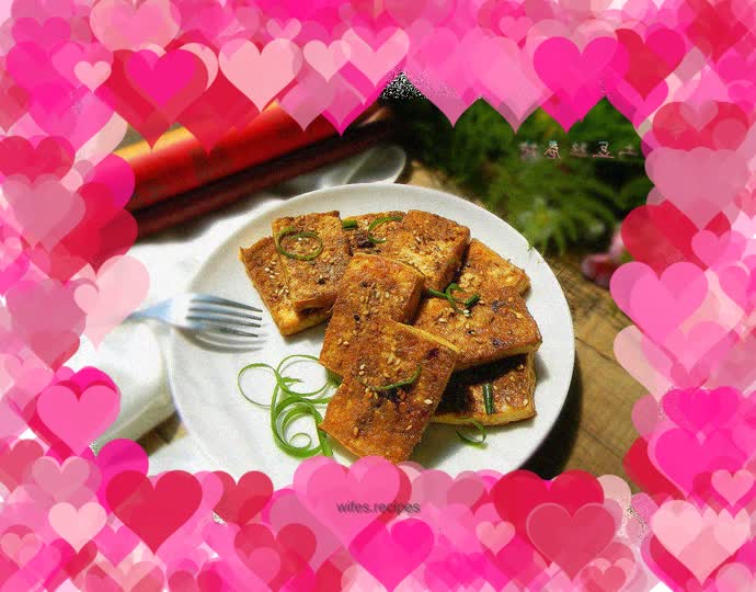 Sauce-flavored grilled tofu