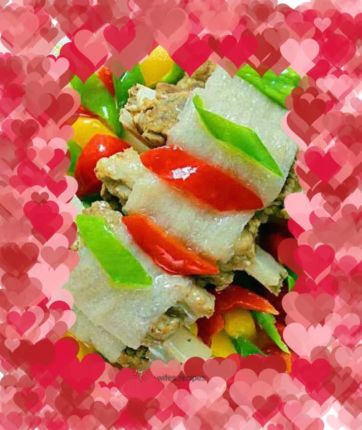 Colorful pepper and jade ribs