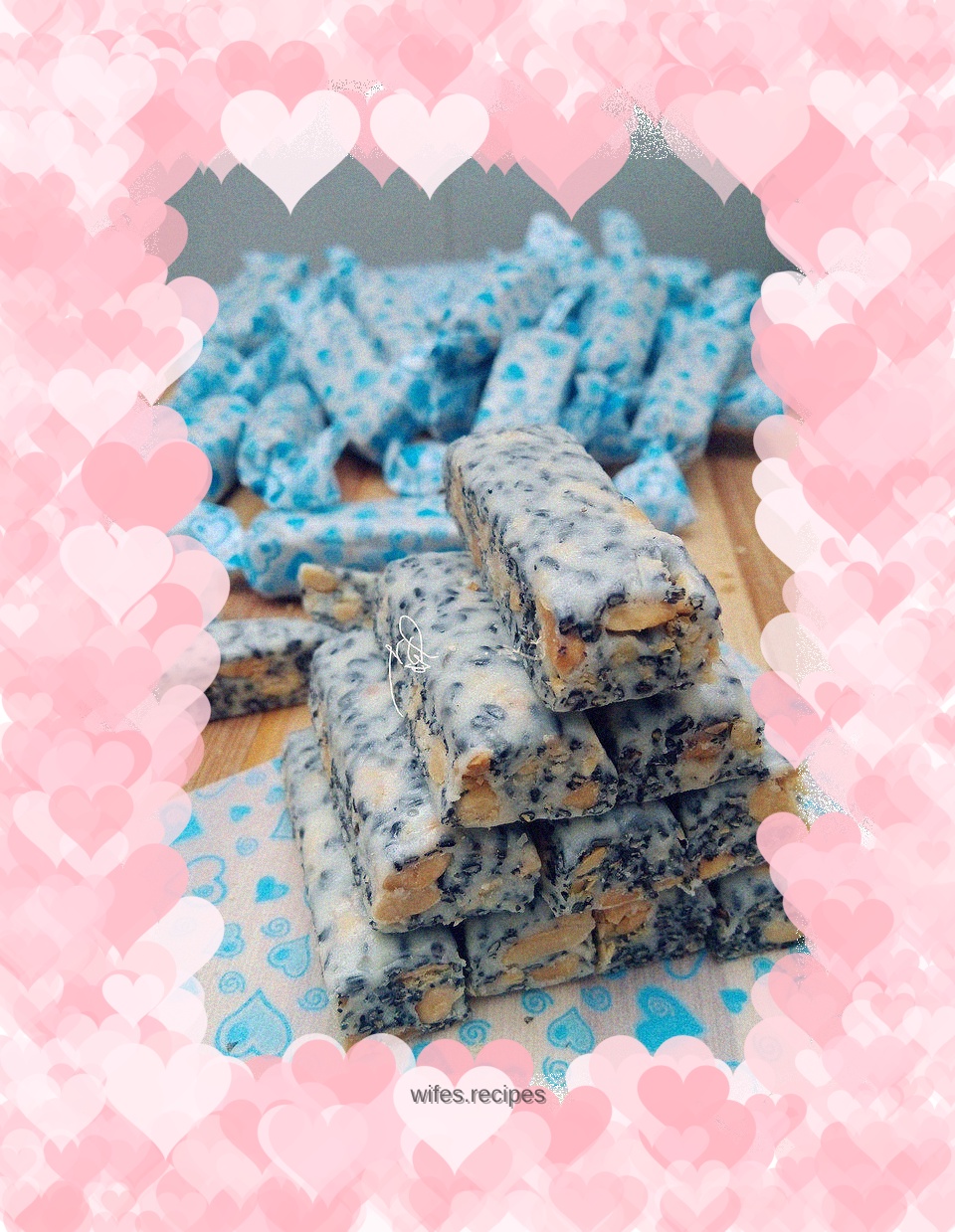 Smart use of bread machine - black sesame peanut nougat