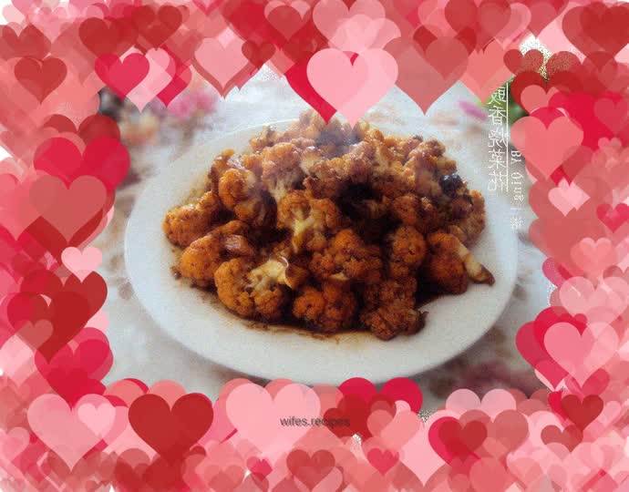 Braised cauliflower with soy sauce