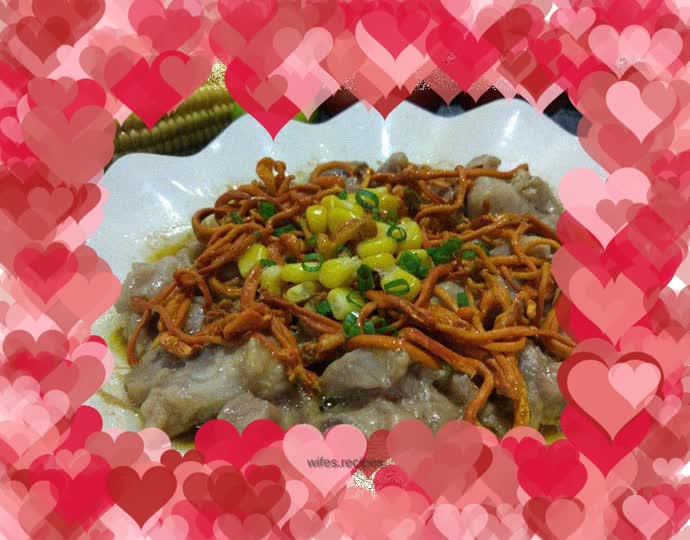 Steamed Pork Ribs with Cordyceps Flower