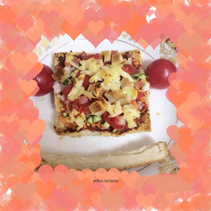 Cheese toast mini pizza