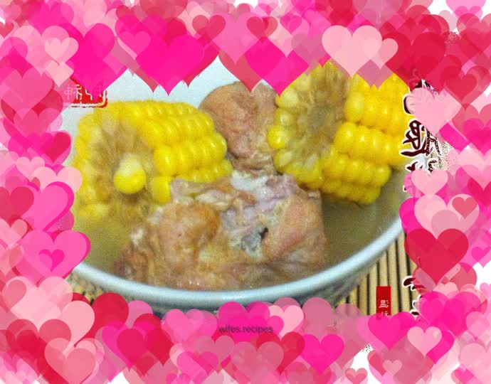 Chicken Legs, Pork Ribs, Corn and Chestnuts Stew
