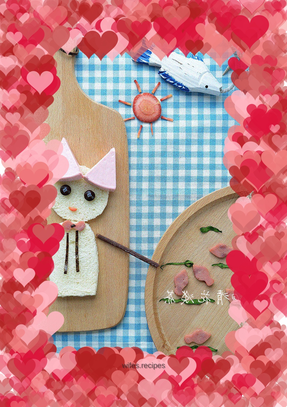 Happy and fun, the kitten comes to see you fishing