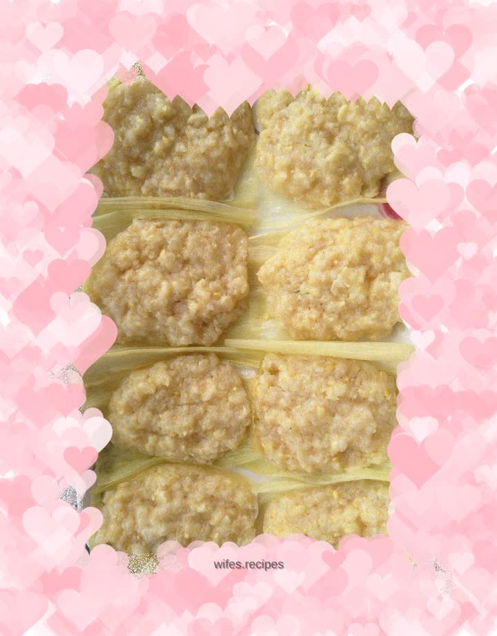 Steamed corn paste