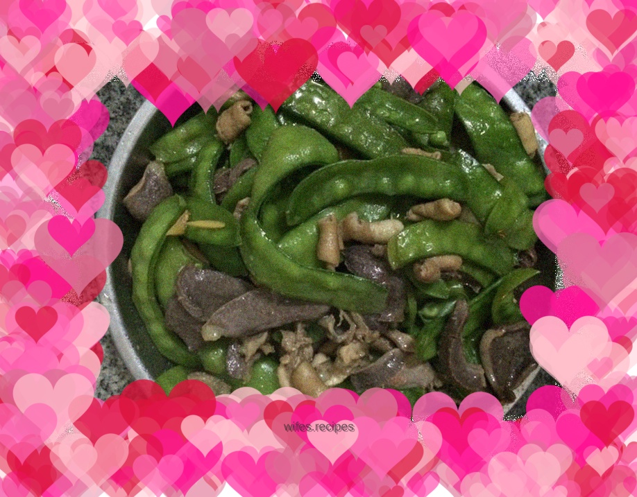 Stir-fried chicken with snow peas (Hakka)