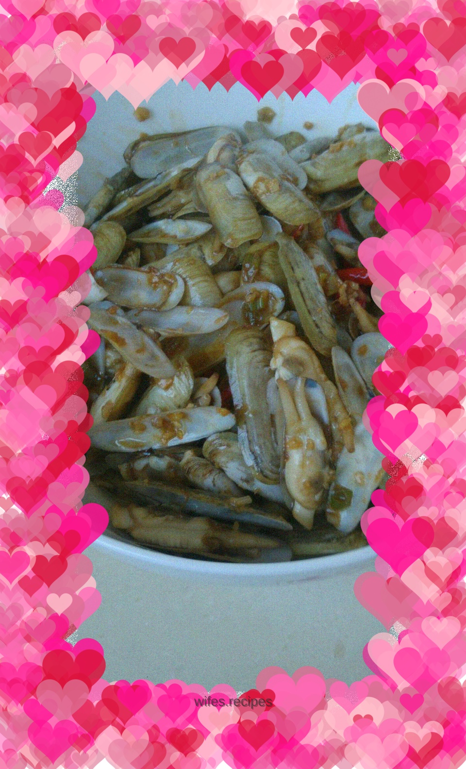 Spicy stir-fried razor clams