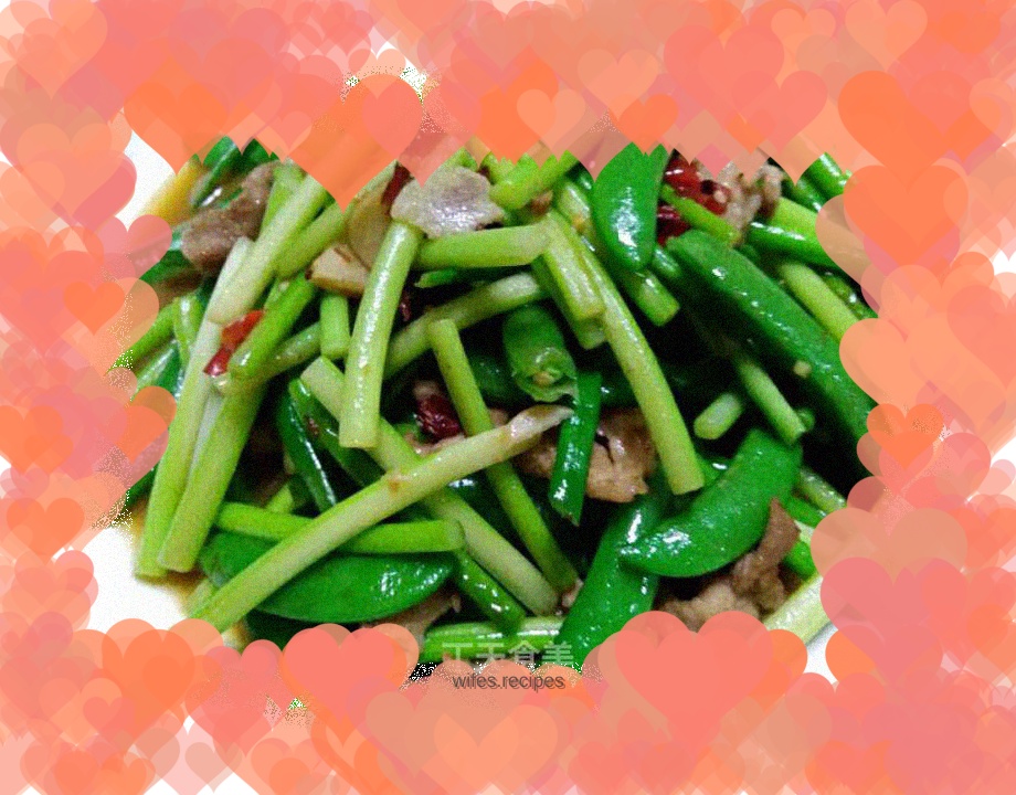 Stir-fried Pork Slices and Sweet Beans with Garlic Spread
