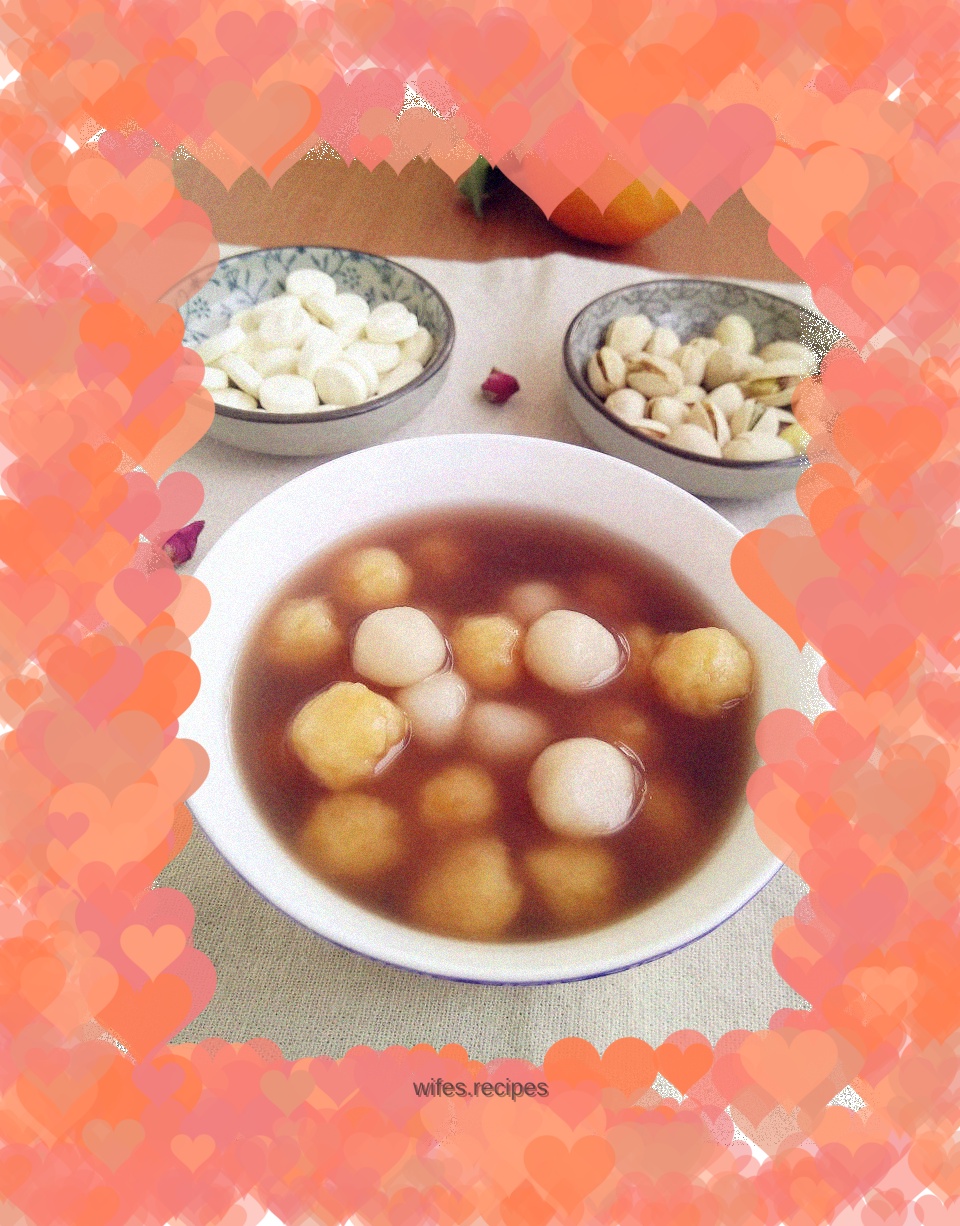 Two-color red bean soup