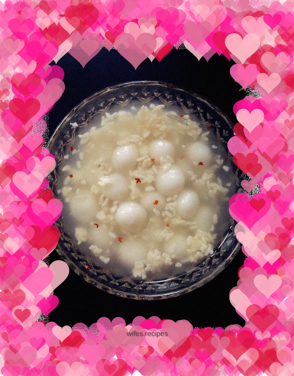 Glutinous glutinous rice balls with sweet osmanthus