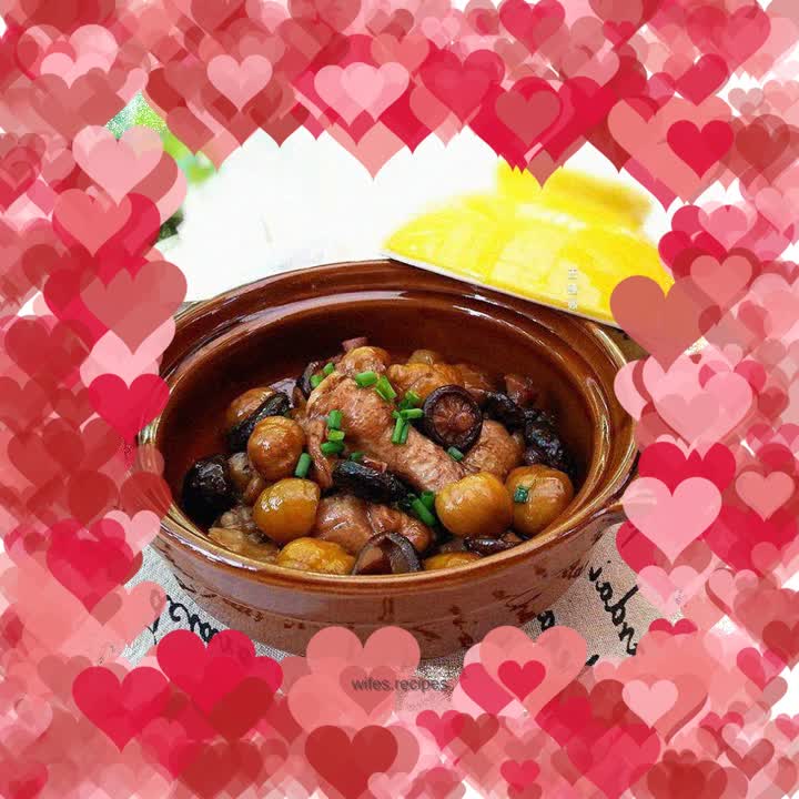 Chestnut and Mushroom Wing Root Stew