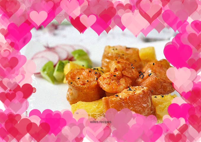 Pineapple Fritters and Shrimp