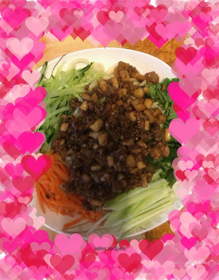 King oyster mushroom meat sauce noodles